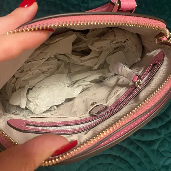 Kate Spade Sylvia Medium Dome Satchel Crossbody Bag-Blustery Pink - Picture 7 of 11